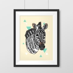 modern geometric style zebra graphic