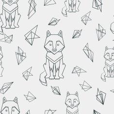 Seamless pattren wolf