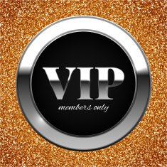 Gold and silver VIP vector illustration on glitter