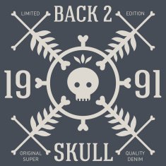 Skull t-shirt design Original tee print Vector graphics