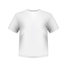 white round neck t-shirts male isolated vector