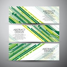 Vector banners set with abstract hi-tech background N3