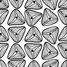 Seamless black and white pattern with abstract decorative elemen N4