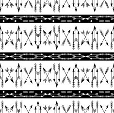 Striped seamless retro pattern in native american style