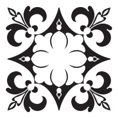Hand drawing decorative tile frame Italian majolica style N5