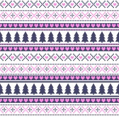 Seamless Christmas pattern card - Scandinavian sweater style