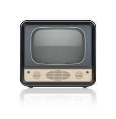 Vintage retro tv set icon