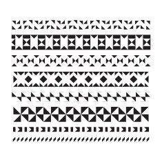 Set of vector borders and lines Vector geometric elements