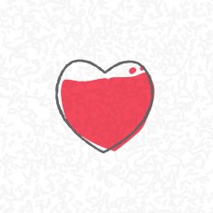 love processing concept heart