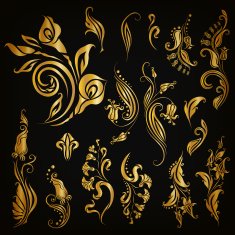 Vector set of floral elements N4