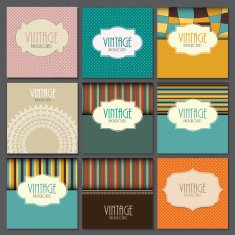 Big Collection Set of Retro Vintage Background Templates Vector N5