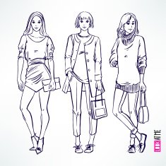 fashion modern sketch girl