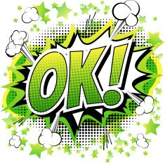 Ok - Comic book cartoon expression