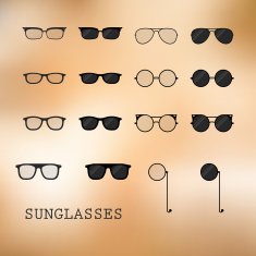 Glasses and sunglasses Vector EPS10