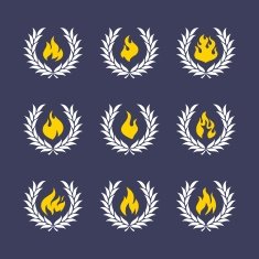 wreath with fire N8