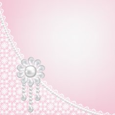 lace frame on pink background N8