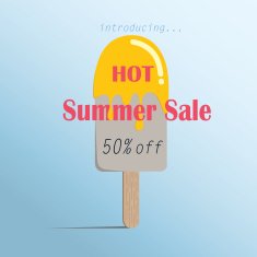 Hot Summer sale Ice cream symbol trend