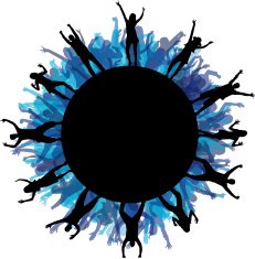 Dancing people silhouettes N35