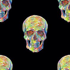 seamless pattern with skulls N3