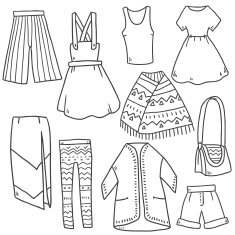 Woman clothes icons N2