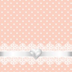 lace fabric background and pearl heart N2