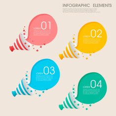 modern vector abstract step lable infographic elements N26