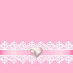 lace fabric background and pearl heart N3