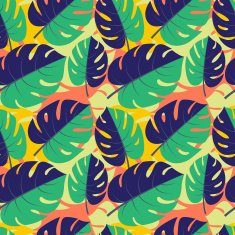Beautiful seamless tropical jungle floral graphic backg N2