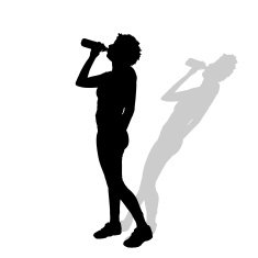 Vector silhouette of a woman N737