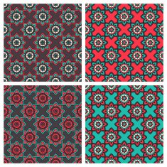 Abstract Patterns with Ethnic Ornament