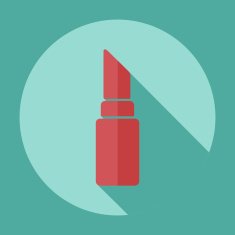 Flat modern design with shadow icon lipstick N5