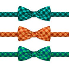Vector Bow Tie Bowtie Set Isolated on White N7