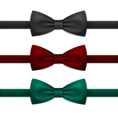 Vector Bow Tie Bowtie Set Isolated on White N8
