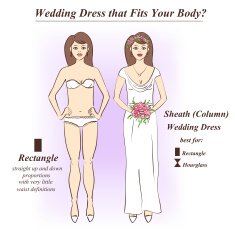 Woman in underwear and Sheath wedding dress