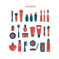 Collection of cosmetics icons