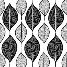 leaf pattern hand drawn sketch on whtie N2