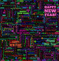 New Year on Word Background N2