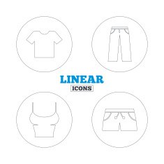 Clothes signs T-shirt and pants with shorts N21