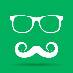 Mustache and Glasses vector icon N7
