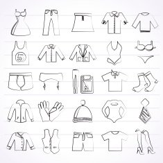 Clothing and Fashion collection icons