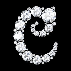 diamond letters with gemstones N47