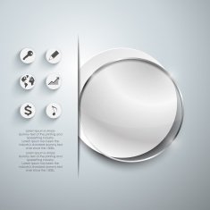 Abstract vector white banners set