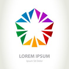 Star logo Abstract geometric symbol Business vector icon