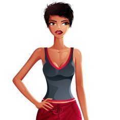 Sexy flirting woman upper body portrait Beautiful brunette N4