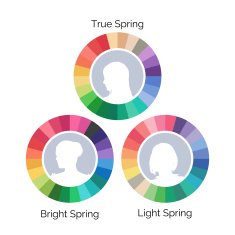 Spring type color palettes