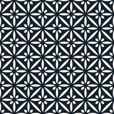 seamless black and white floral pattern