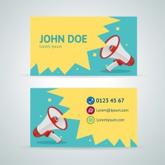 Vector megaphone business card template