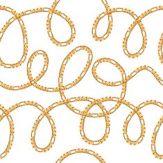 Golden chains on white background N5