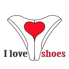 Advertises love for shoes N2