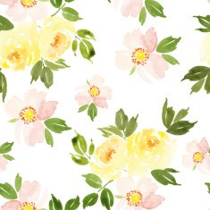 Watercolor flower pattern N95